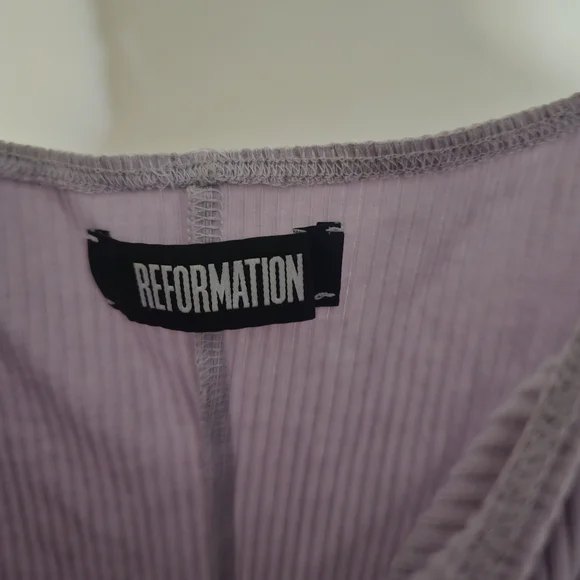Reformation Lilac Ruffled Bodysuit - Picture 3 of 4